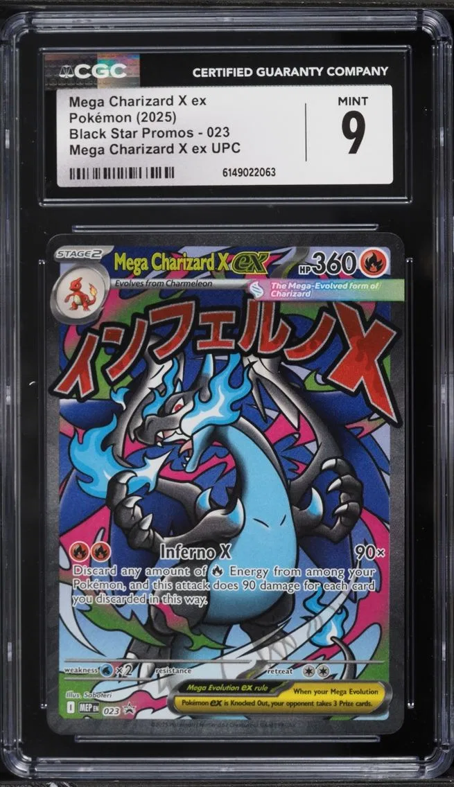 2025 Pokemon Mega Evolution Promo Ultra Premium Full Art Mega Charizard X ex #23 CGC 9 MINT