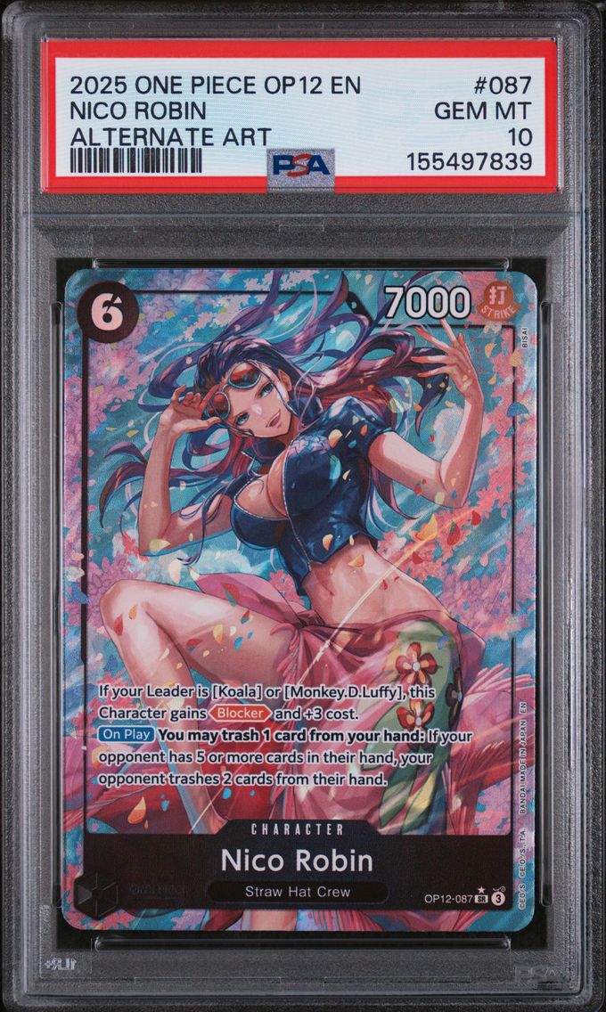 2025 #087 Nico Robin PSA 10 One Piece OP12-Legacy of the Master