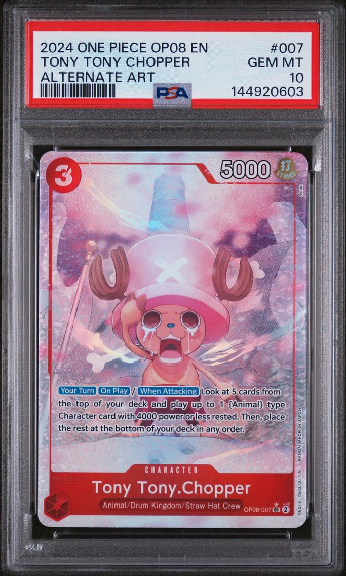 2024 #007 Tony Tony Chopper Alternate Art PSA 10 OP08-Two Legends One Piece