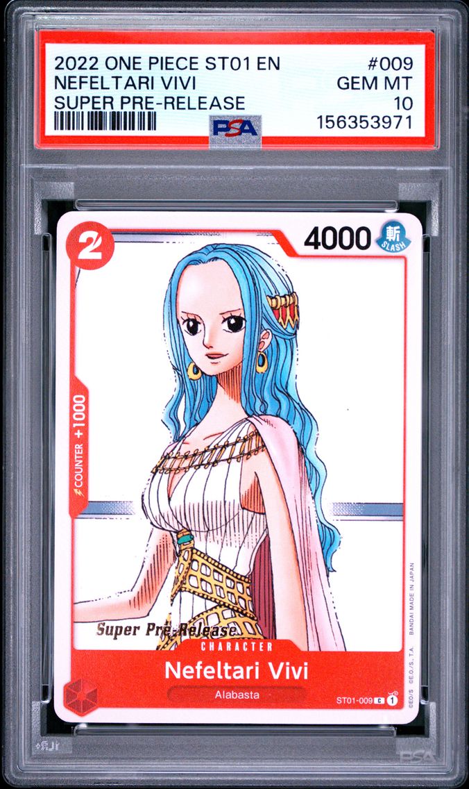 2022 #009 Nefeltari Vivi PSA 10 One Piece Starter Deck ST01-Straw Hat Crew