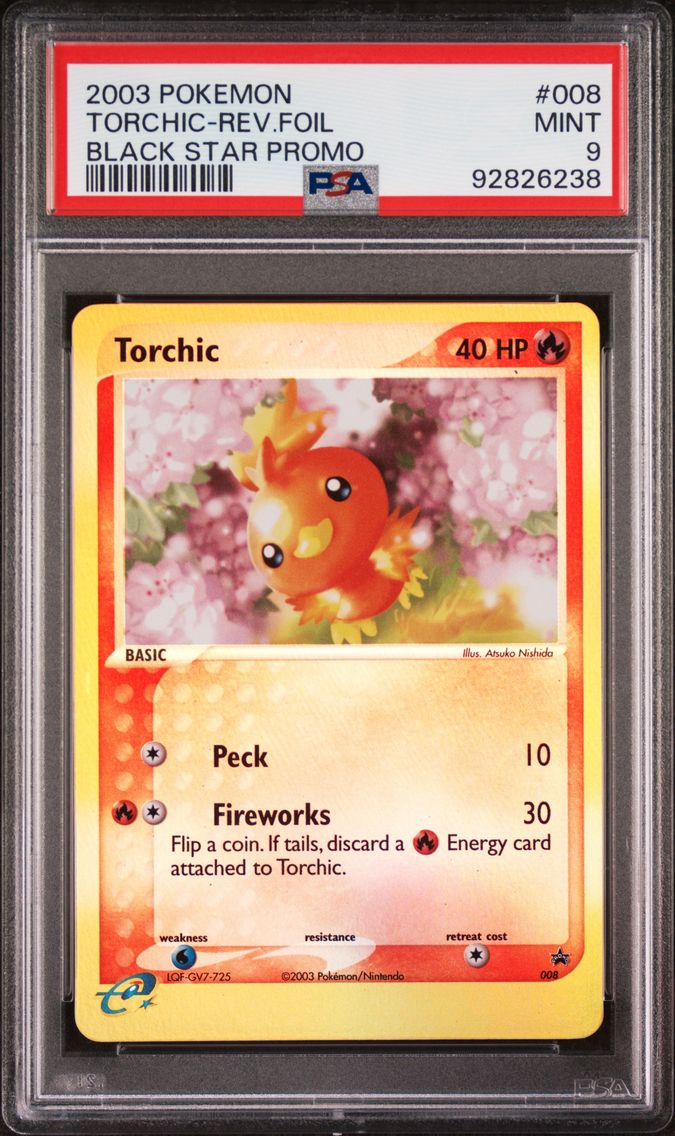 2003 #008 Torchic-Reverse Foil PSA 9 Black Star Promo