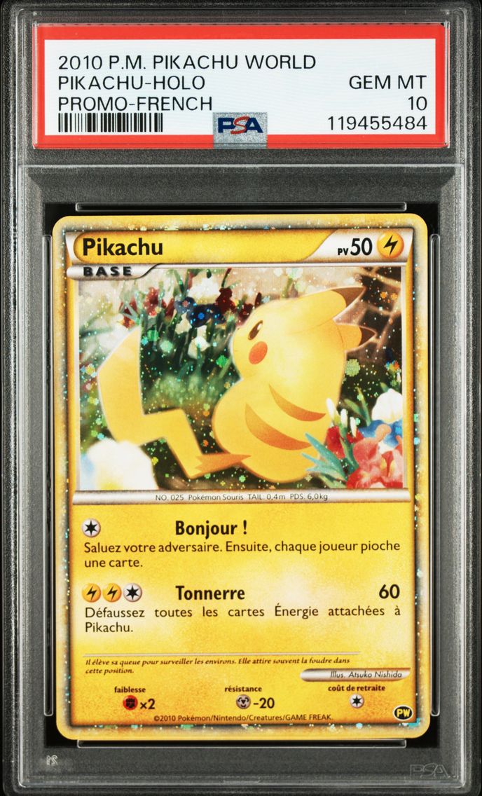 2010 #NA Pikachu-Holo PSA 10 World Collection
