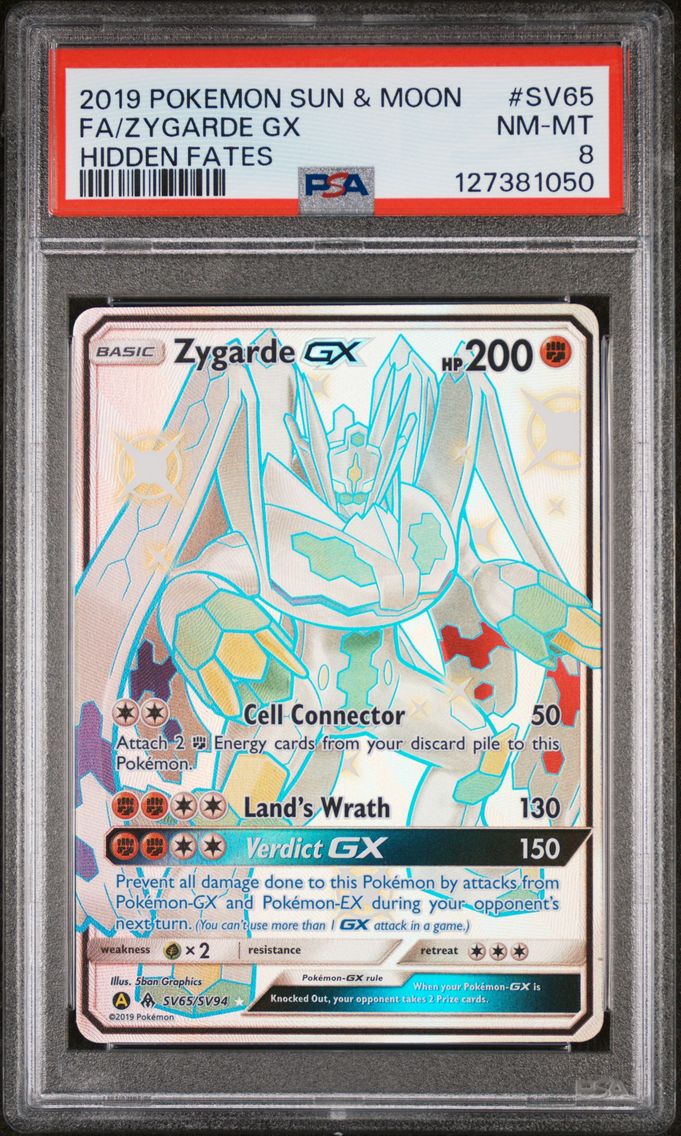 2019 #SV65 Full Art/Zygarde GX PSA 8 Sun & Moon Hidden Fates