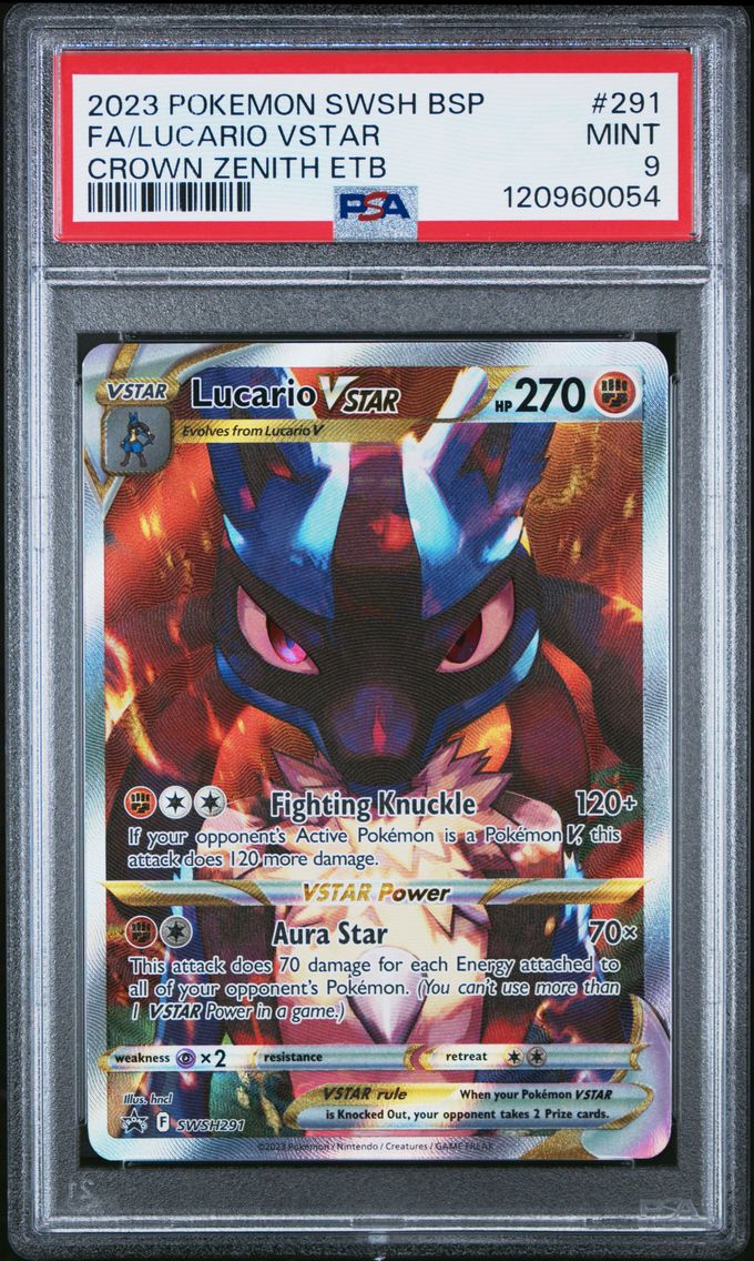 2023 #291 Full Art/Lucario Vstar PSA 9 Swsh Black Star Promo