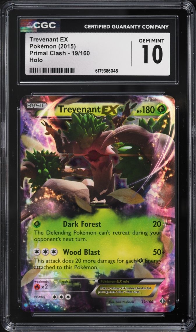 2015 Pokemon XY Primal Clash Holo Trevenant EX #19 CGC 10 GEM MINT