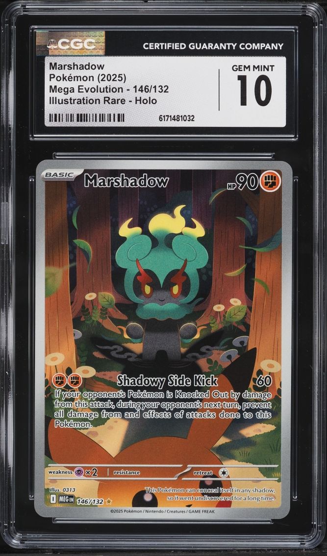 2025 Pokemon Mega Evolution IR Marshadow #146 CGC 10 GEM MINT