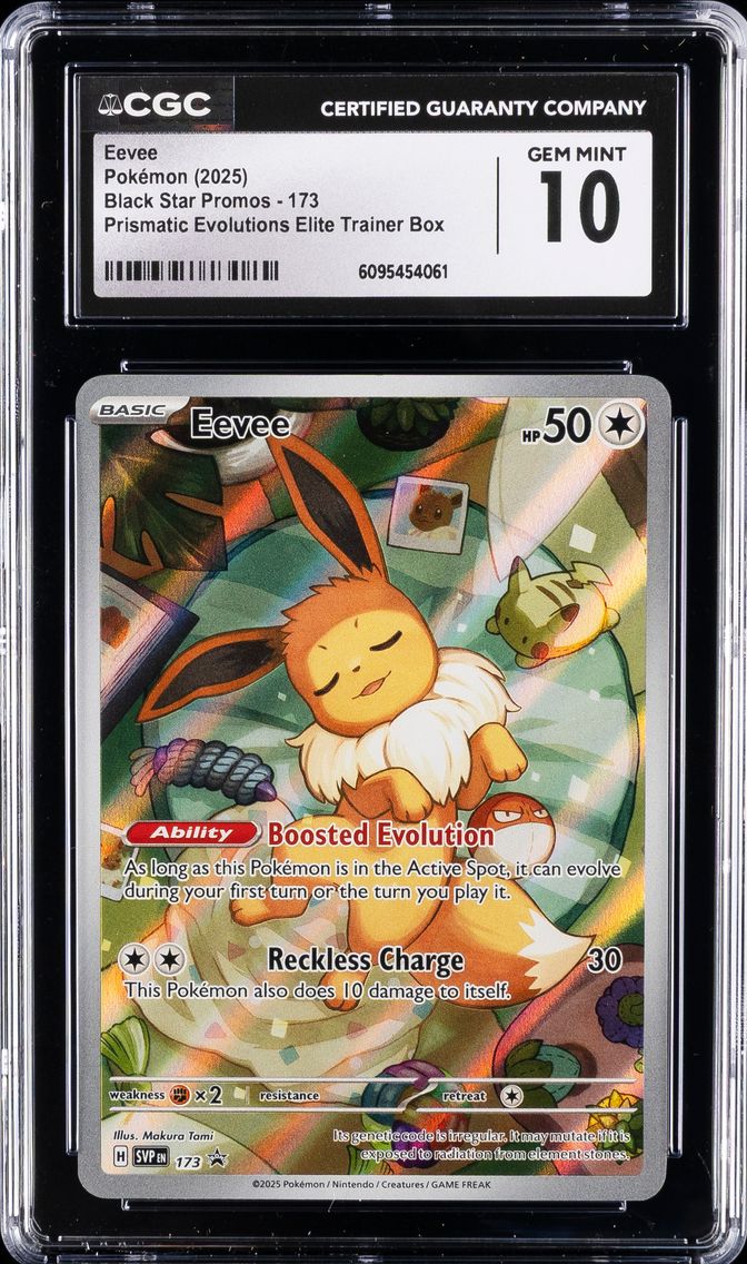 2025 #173 Eevee CGC 10 Svp EN-SV Black Star Promo Pokemon