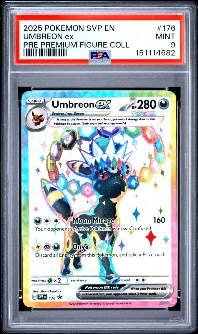 2025 #176 Umbreon EX PSA 9 Svp EN-SV Black Star Promo