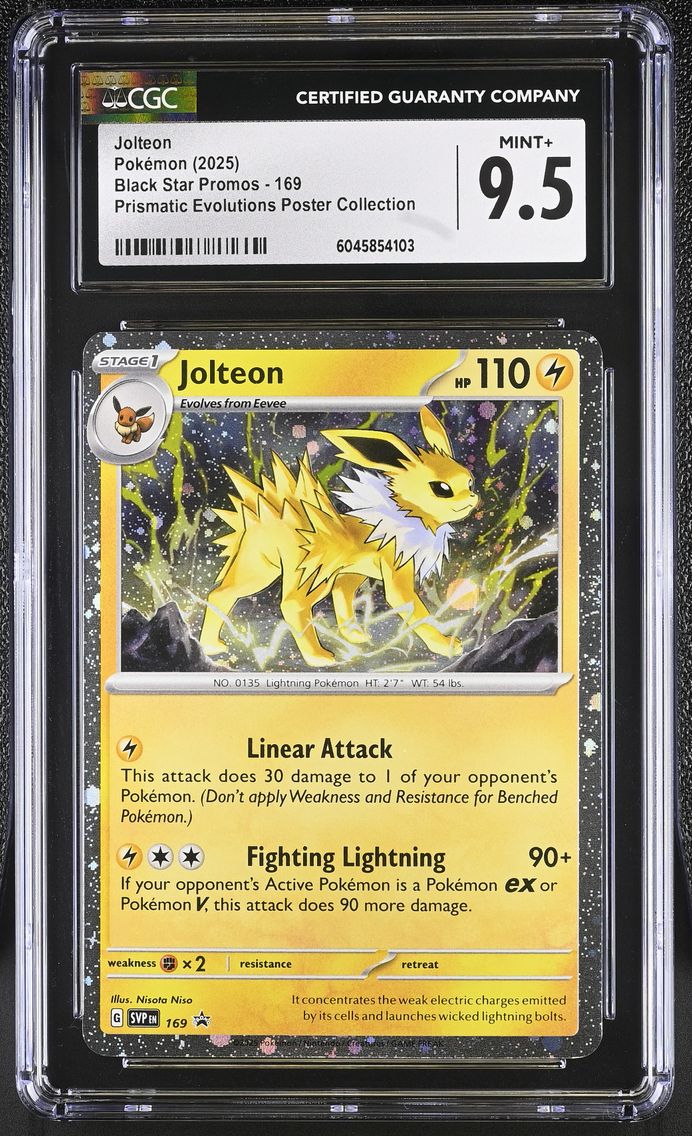 2025 #169 Jolteon CGC 9.5 Black Star Promos - Scarlet & Violet SVP EN - English