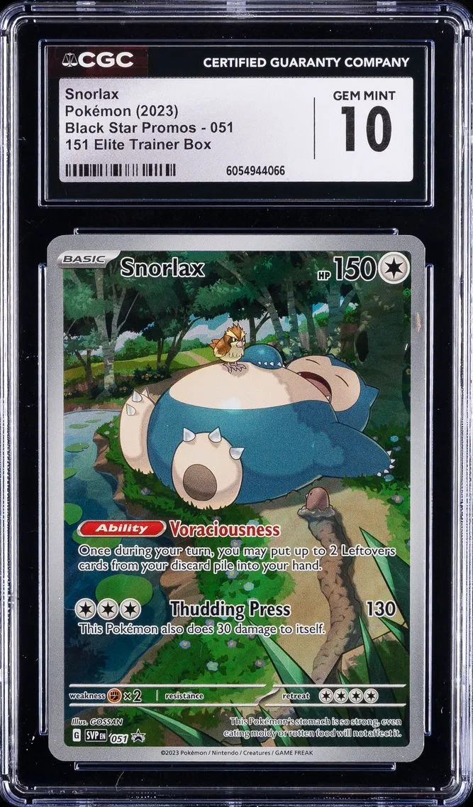 2023 #051 Snorlax CGC 10 Svp EN-SV Black Star Promo Pokemon