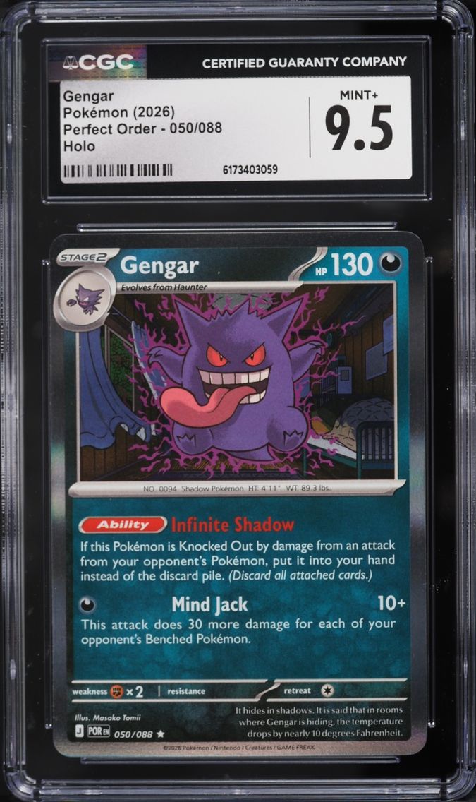 2026 Pokemon Mega Evolution Perfect Order Holo Gengar #50 CGC 9.5 MINT+