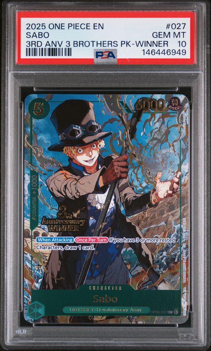 2025 #027 Sabo PSA 10 One Piece