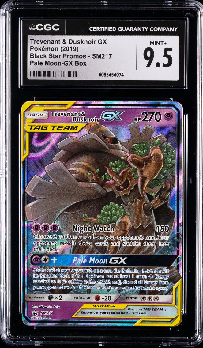 2016 #SM217 Trevenant &amp; Dusknoir GX CGC 9.5 Black Star Promos - Sun & Moon - English Pokemon