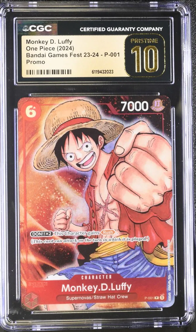 2024 #P-001 Monkey D. Luffy CGC 10 Pristine Promotional Cards - English