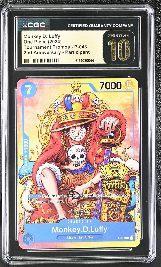 2024 #P-043 Monkey D. Luffy CGC 10 Pristine Tournament Promos - English