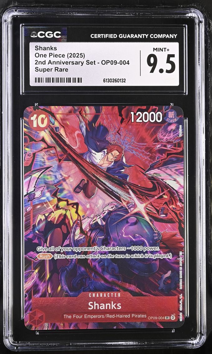 2025 #OP09-004 Shanks CGC 9.5 2nd Anniversary Set - English