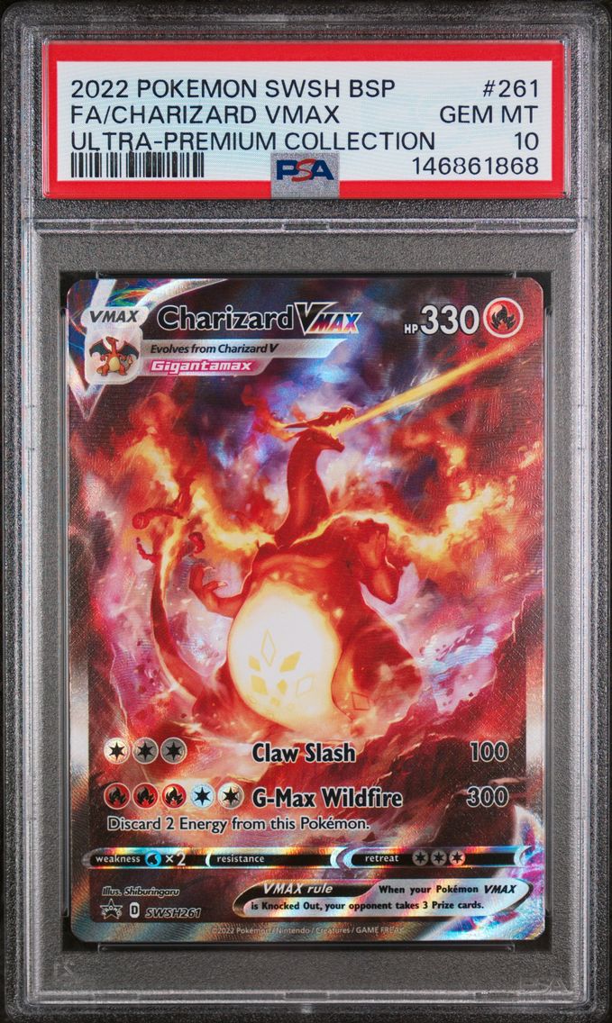 2022 #261 Full Art/Charizard Vmax PSA 10 Swsh Black Star Promo