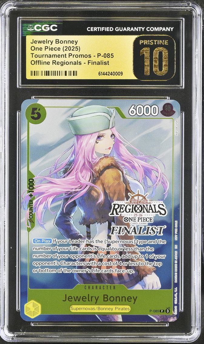 2025 #P-085 Jewelry Bonney CGC 10 Pristine Tournament Promos - English
