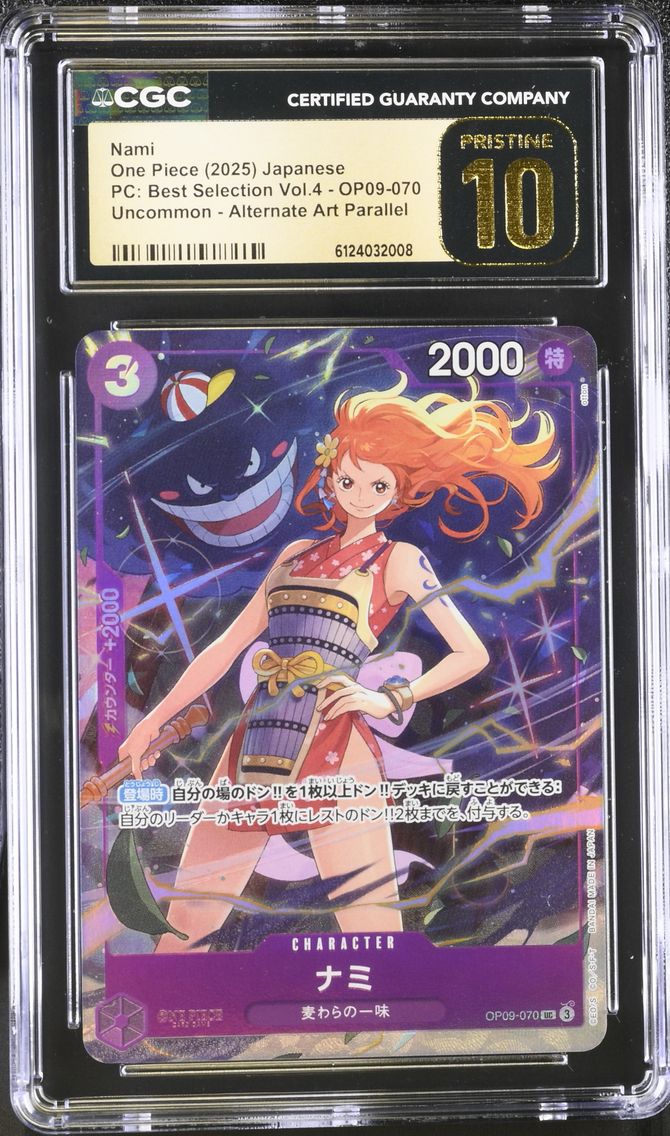 2025 #OP09-070 Nami CGC 10 Pristine Premium Collection Best Selection Vol.4 - Japanese