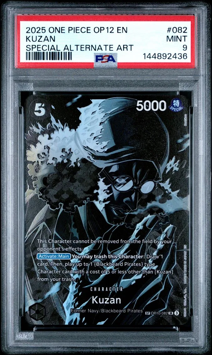 2025 #082 Kuzan PSA 9 One Piece OP12-Legacy of the Master