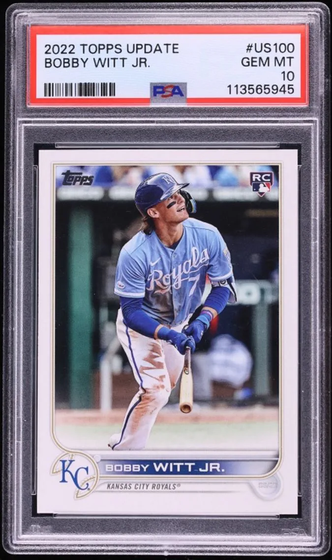 2022 #US100 Topps Update Bobby Witt Jr. ROOKIE GEM MINT PSA 10