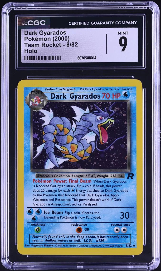 2000 #8 Dark Gyarados-Holo CGC 9 Rocket Pokemon
