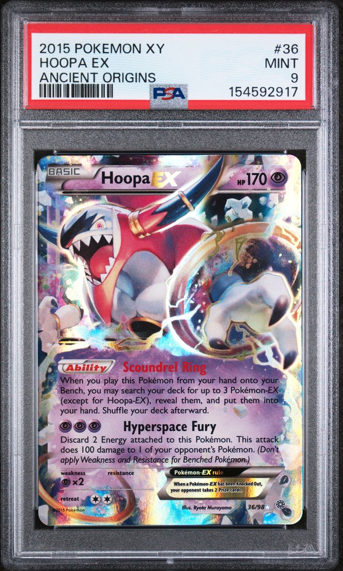 2015 #36 Hoopa EX PSA 9 XY Ancient Origins