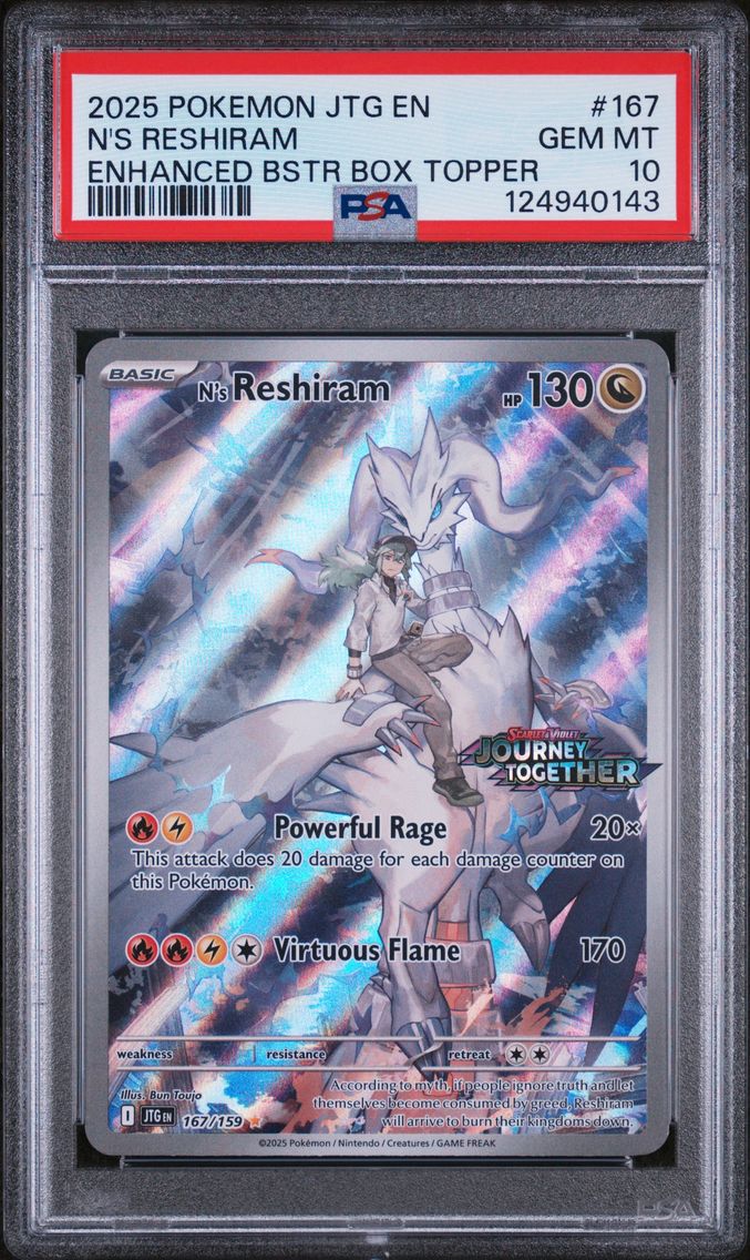 2025 #167 N's Reshiram PSA 10 Jtg EN-Journey Together