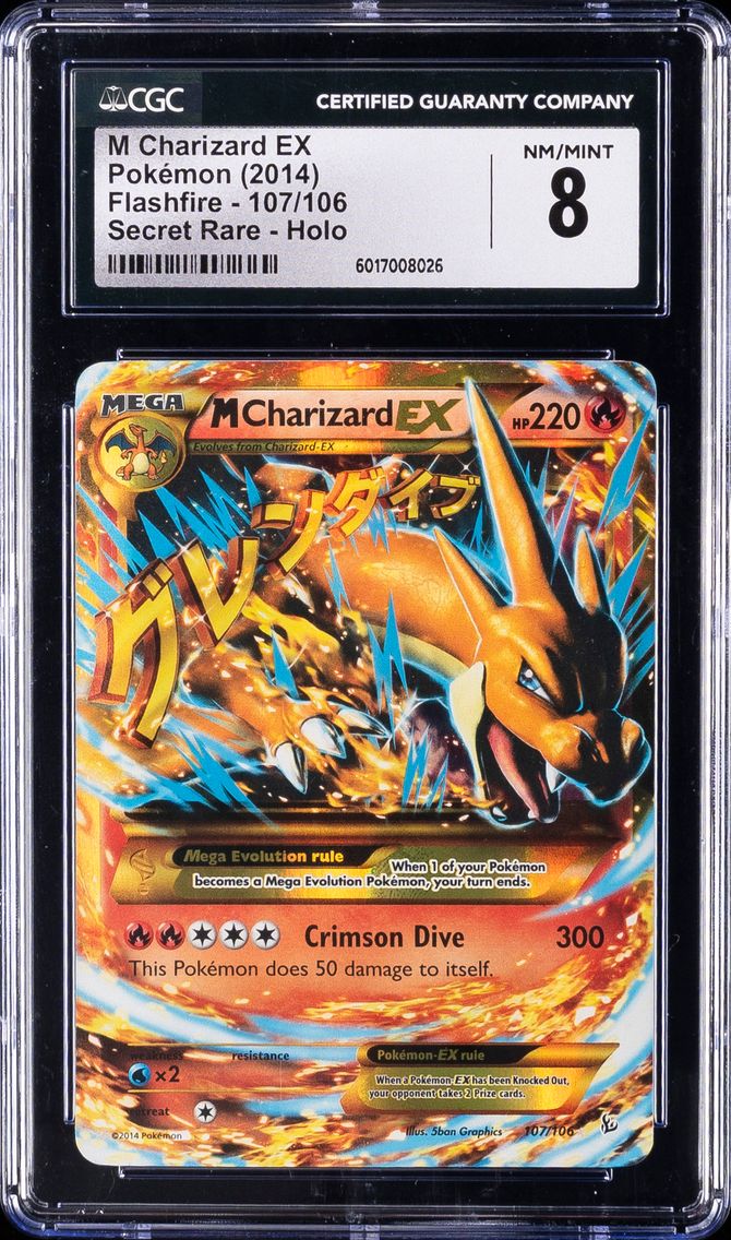 2014 #107 M Charizard EX CGC 8 XY Flashfire Pokemon