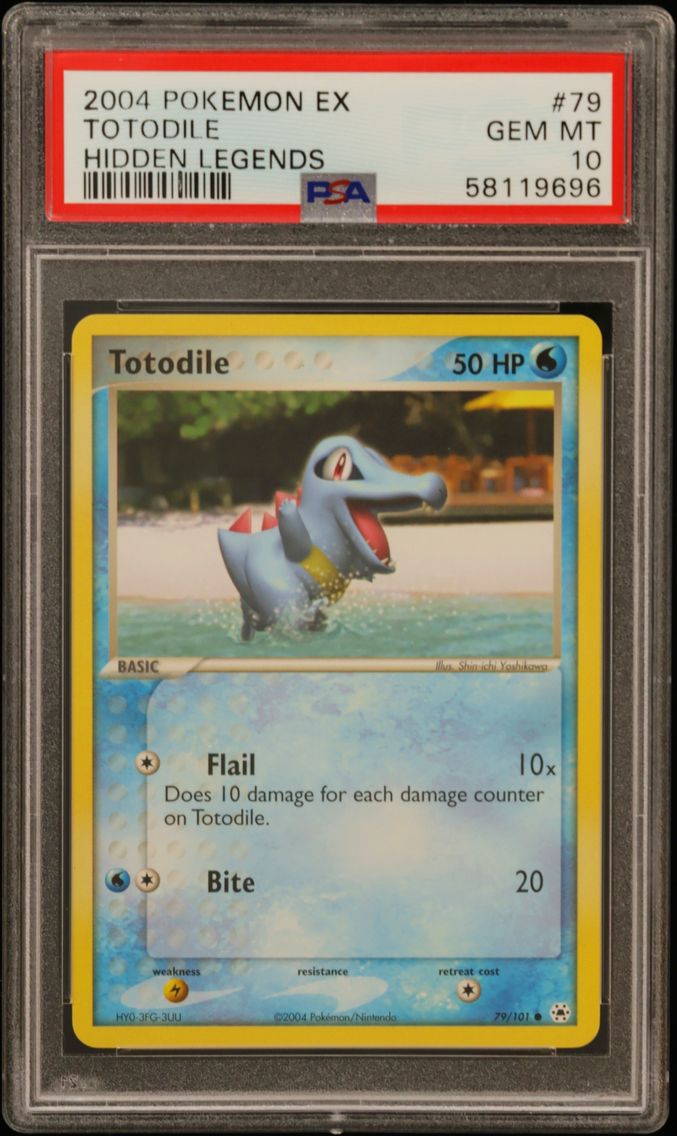 2004 #79 Totodile PSA 10 EX Hidden Legends