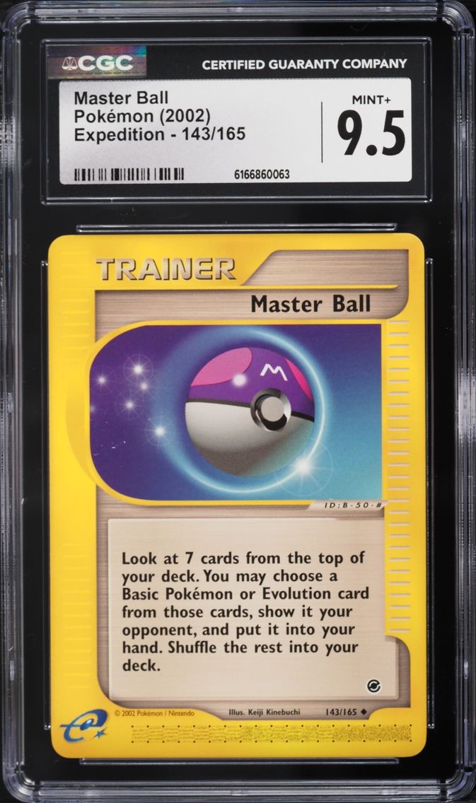 2002 Pokemon Expedition Master Ball #143 CGC 9.5 MINT+