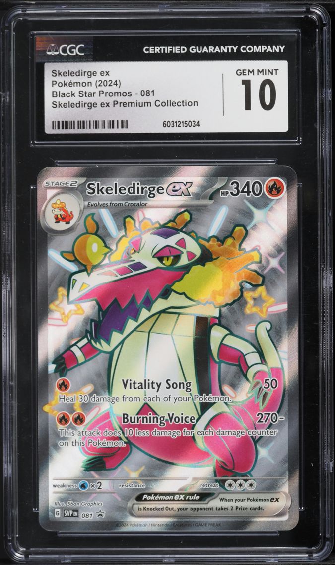 2023 #081 Skeledirge ex CGC 10 Black Star Promos - Scarlet & Violet SVP EN - English Pokemon