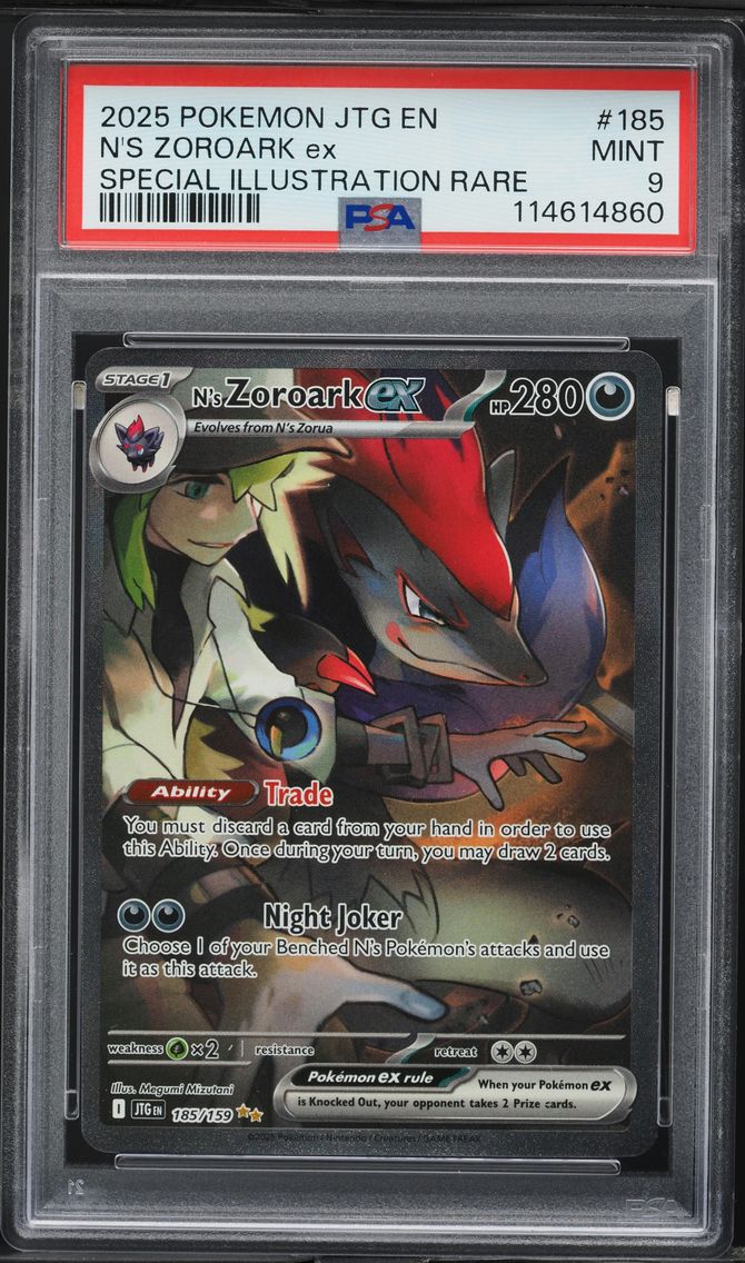 2025 #185 N's Zoroark EX PSA 9 Jtg EN-Journey Together Pokemon