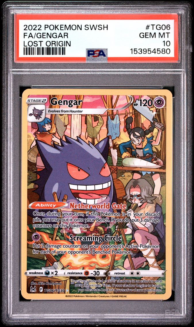 2022 #TG06 Full Art/Gengar PSA 10 Sword & Shield Lost Origin
