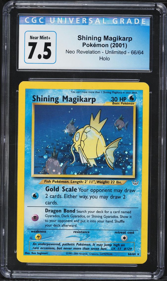 2001 #66 Shining Magikarp-Holo CGC 7.5 Neo Revelation Pokemon