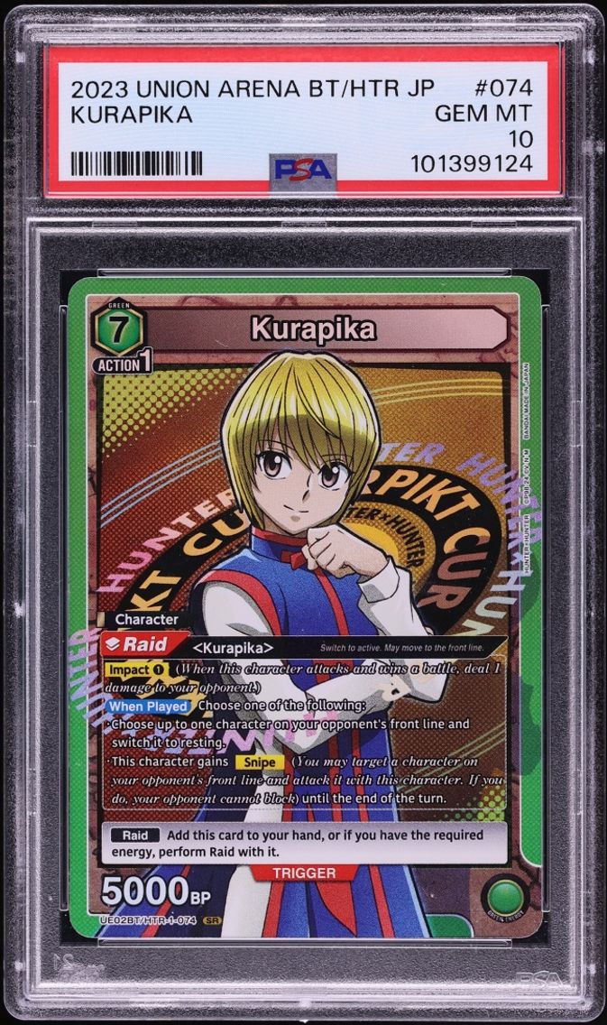 2023 #HTR-1-074 Kurapika SR PSA 10 Union Arena Japanese Hunter X Hunter