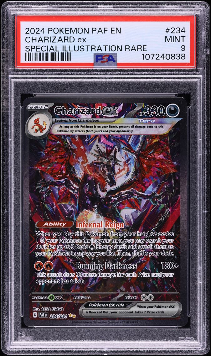 2024 #234 Charizard ex PSA 9 Paldean Fates - PAF EN - English Pokemon