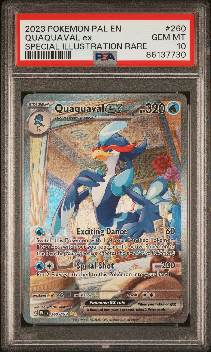 2023 #260 Quaquaval EX PSA 10 Pal EN-Paldea Evolved Pokemon