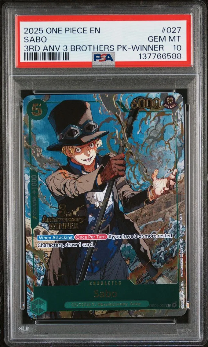 2025 #027 Sabo PSA 10 One Piece