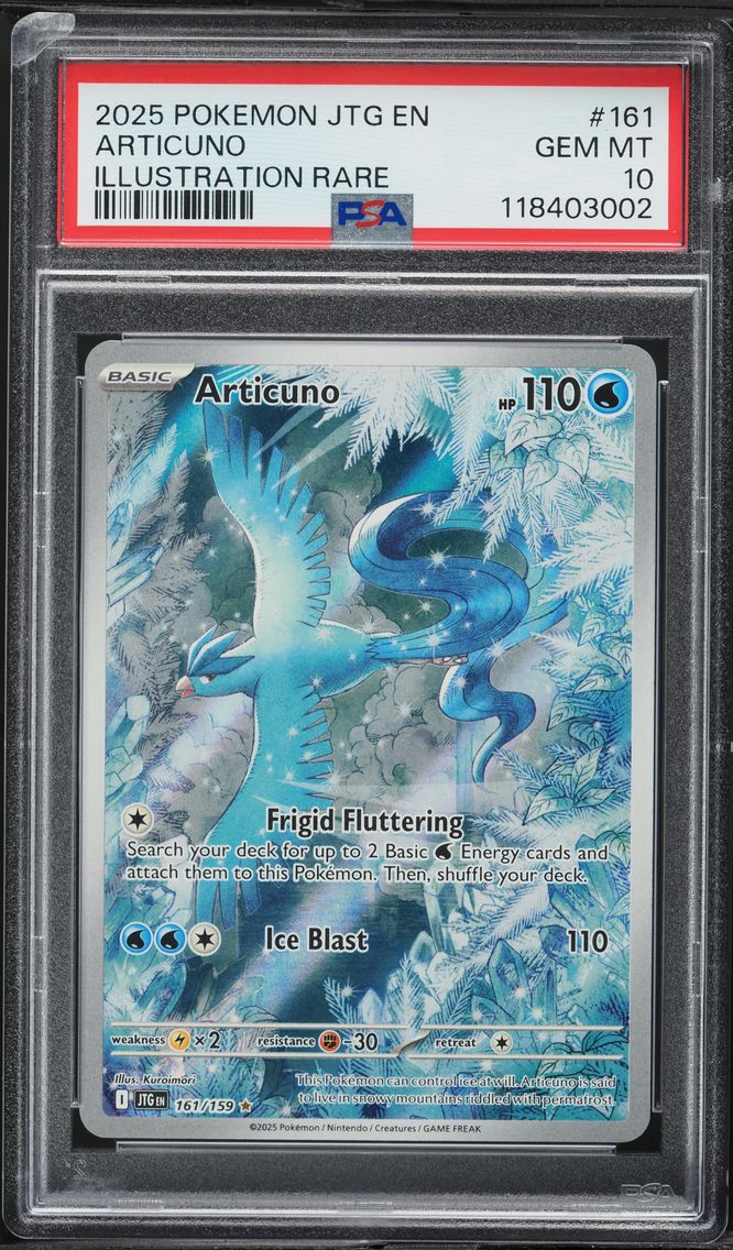 2025 #161 Articuno PSA 10 Jtg EN-Journey Together Pokemon