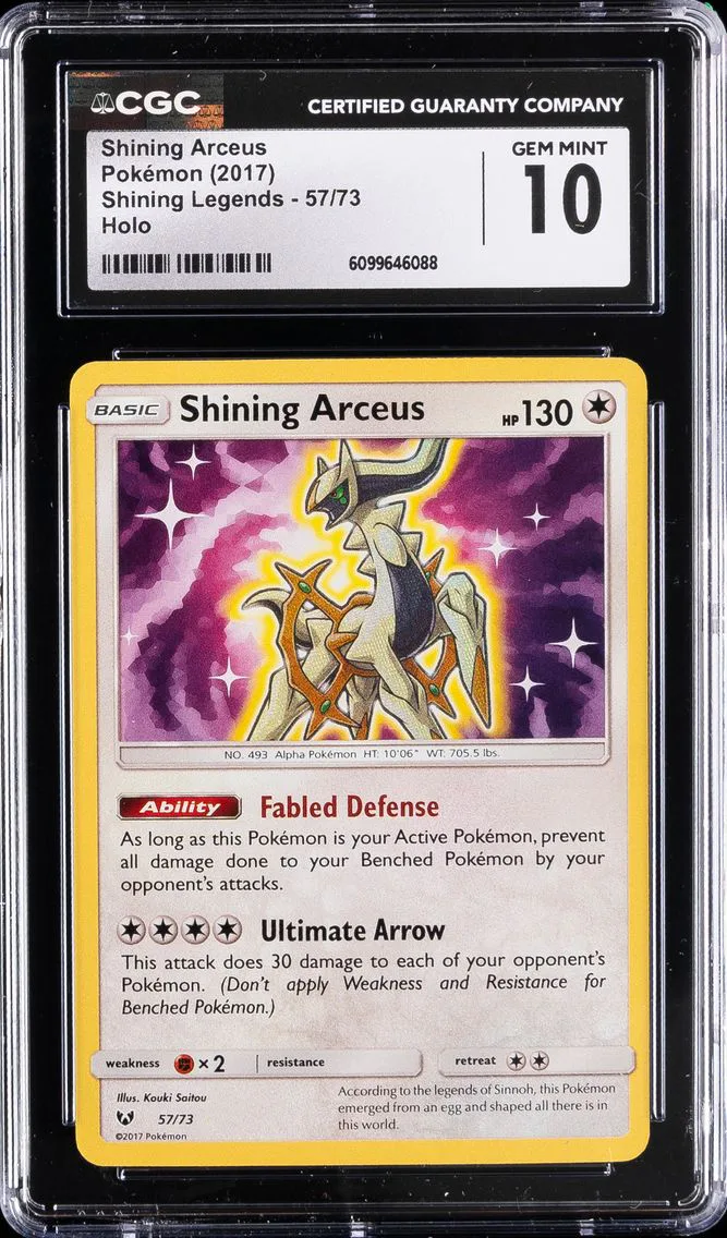 2017 #57 Shining Arceus-Holo CGC 10 Sun & Moon Shining Legends Pokemon