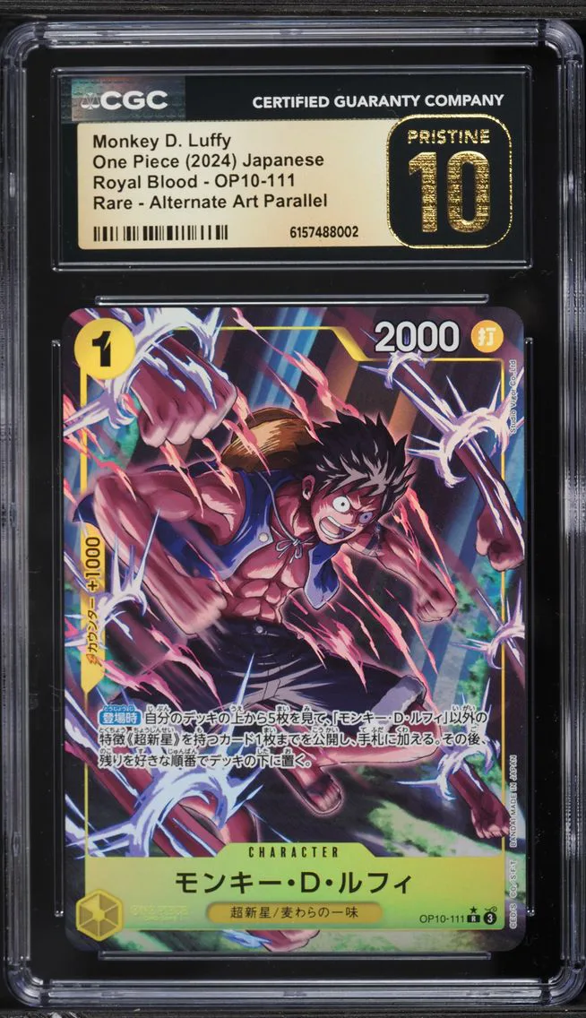 2024 #OP10-111 Alt Art Monkey D. Luffy CGC 10 PRISTINE Royal Blood One Piece