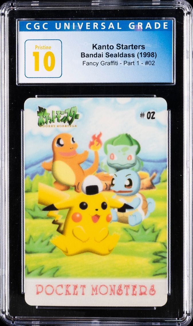 1998 #02 Kanto Starters CGC 10 Pristine Fancy Graffiti - Part 1 - Japanese