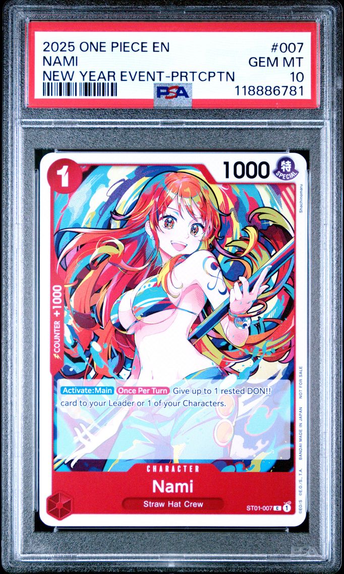 2025 #007 Nami PSA 10 One Piece Promos
