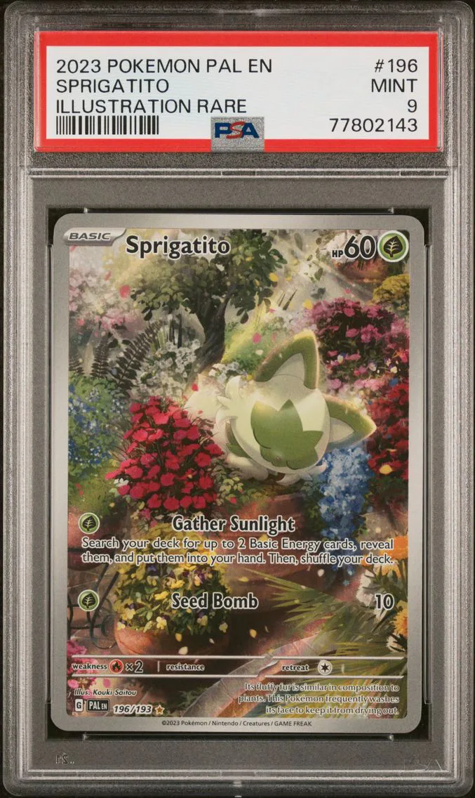 2023 #196 Sprigatito PSA 9 Pal EN-Paldea Evolved