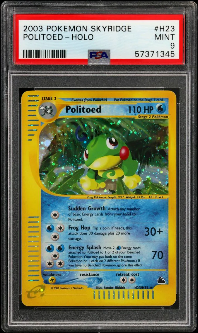 2003 #H23 Politoed-Holo PSA 9 Skyridge