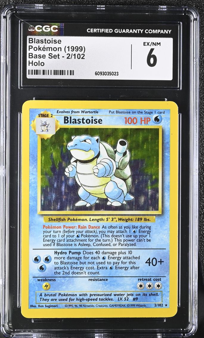 1999 #2 Blastoise CGC 6 Holo Base Set - Unlimited - English Pokemon