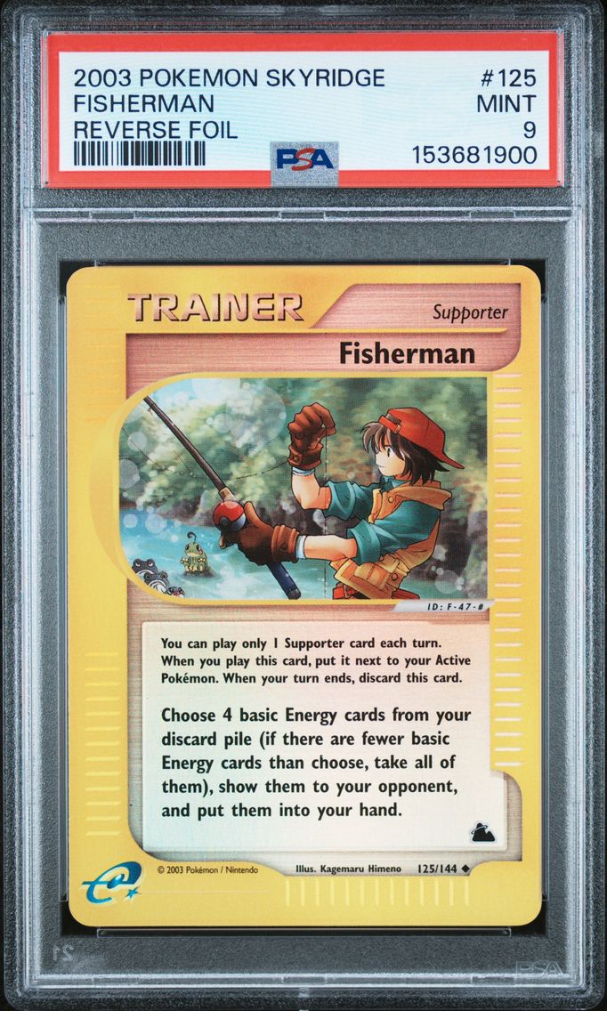 2003 #125 Fisherman-Reverse Foil PSA 9 Skyridge