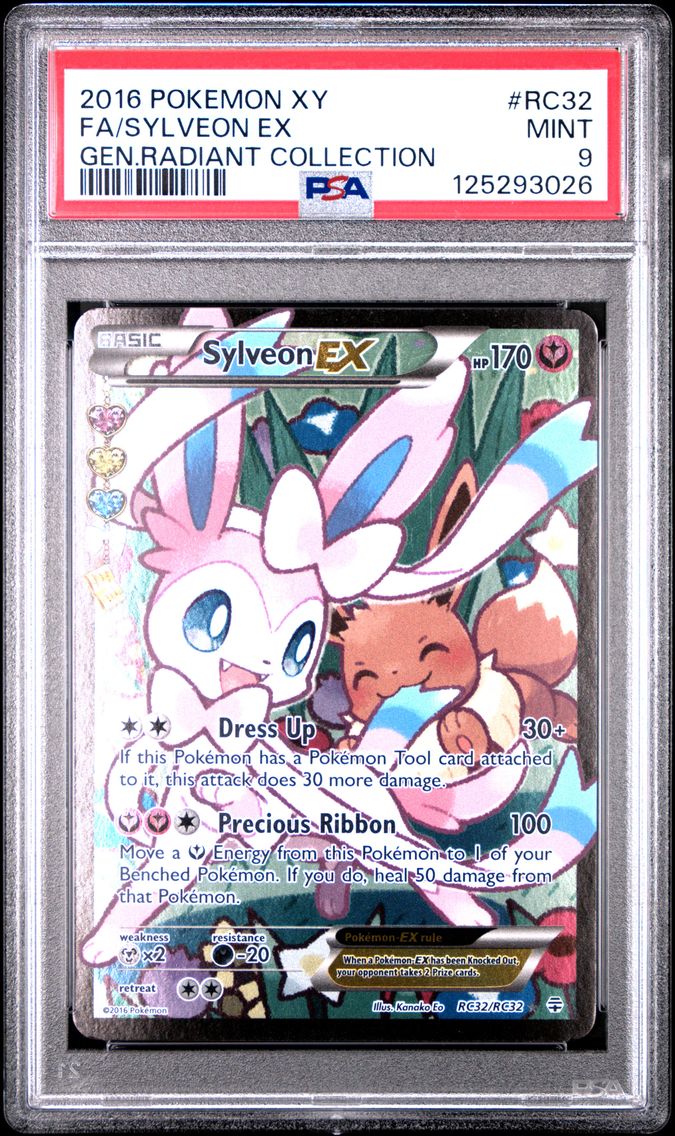 2016 #RC32 Full Art/Sylveon EX PSA 9 XY Generations Radiant Collection Pokemon