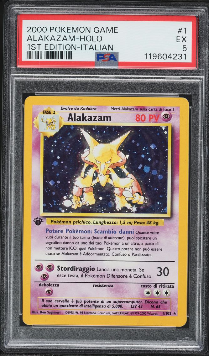 2000 #1 Alakazam-Holo PSA 5 Game Pokemon